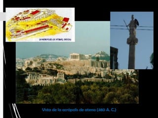 Vista de la acrópolis de atena (480 A. C.)
 