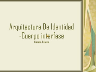 Arquitectura De Identidad -Cuerpo interfase Camila Eslava 