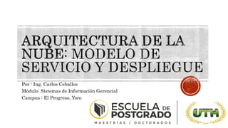 Por : Ing. Carlos Ceballos
Módulo: Sistemas de Información Gerencial
Campus : El Progreso, Yoro
 