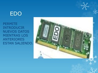 EDO
PERMITE
INTRODUCIR
NUEVOS DATOS
MIENTRAS LOS
ANTERIORES
ESTAN SALIENDO.
 