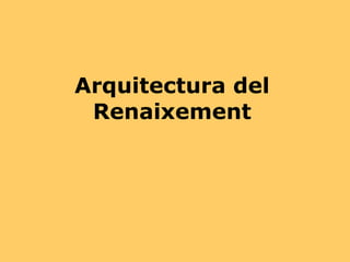 Arquitectura del Renaixement 