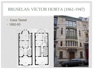 BRUSELAS: VÍCTOR HORTA (1861-1947)
• Casa Tassel
• 1892-93
 