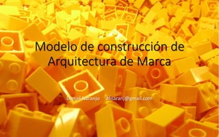 1
Daniel Naranjo
dfnaranj@Gmail.com
www.cuartodereblujo.blogspot.com
Modelo de construcción de
Arquitectura de Marca
Daniel Naranjo dfnaranj@gmail.com
 