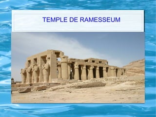 TEMPLE DE RAMESSEUM
 