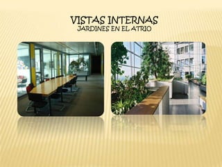 VISTAS INTERNAS
 JARDINES EN EL ATRIO
 