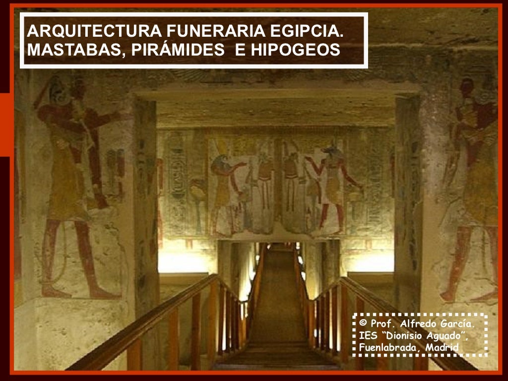 Arquitectura funeraria egipcia. Tipos de tumbas mastabas, pirámides
