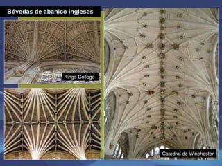 Bóvedas de abanico inglesas Kings College Catedral de Winchester 