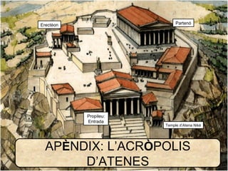 AP È NDIX: L’ACR Ò POLIS D’ATENES Partenó Propileu: Entrada Erectèon Temple d’Atena Niké 
