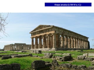 • Haga clic para modificar
el estilo de texto del
patrón
Segundo nivel
Tercer nivel
Cuarto nivel
Quinto nivel
• Haga clic para modificar
el estilo de texto del
patrón
Segundo nivel
Tercer nivel
Cuarto nivel
Quinto nivel
Etapa arcaica (s VII-VI a. C.)
 