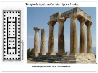 Templo de Apolo en Corinto. Época Arcaica.
 