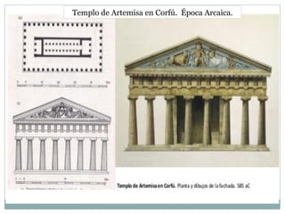 Templo de Artemisa en Corfú. Época Arcaica.
 