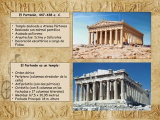Arquitectura Griega. La Acrópolis de Atenas. El Partenón, s. V a.C. | PPTX