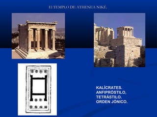 El TEMPLO DE ATHENEA NIKÉ.




                     KALÍCRATES.
                     ANFIPRÓSTILO,
                     TETRÁSTILO.
                     ORDEN JÓNICO.
 