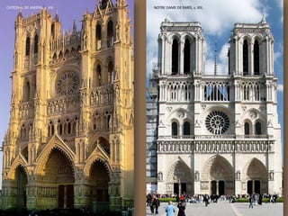 CATEDRAL DE AMIENS, s. XIII. NOTRE DAME DE PARÍS, s. XIII.
 