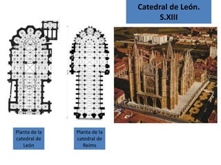 Catedral de León.
                                    S.XIII




Planta de la   Planta de la
catedral de    catedral de
   León           Reims
 
