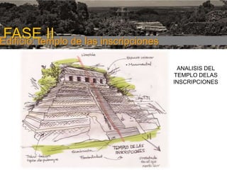 FASE I

FASE II de las inscripciones
Edificio: templo
ANALISIS DEL
TEMPLO DELAS
INSCRIPCIONES

 