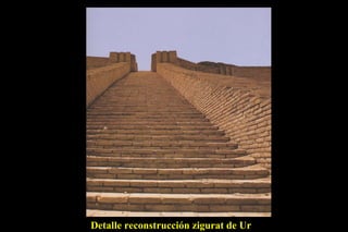 Detalle reconstrucción zigurat de Ur 
