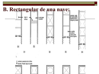 B. Rectangular de una nave: 