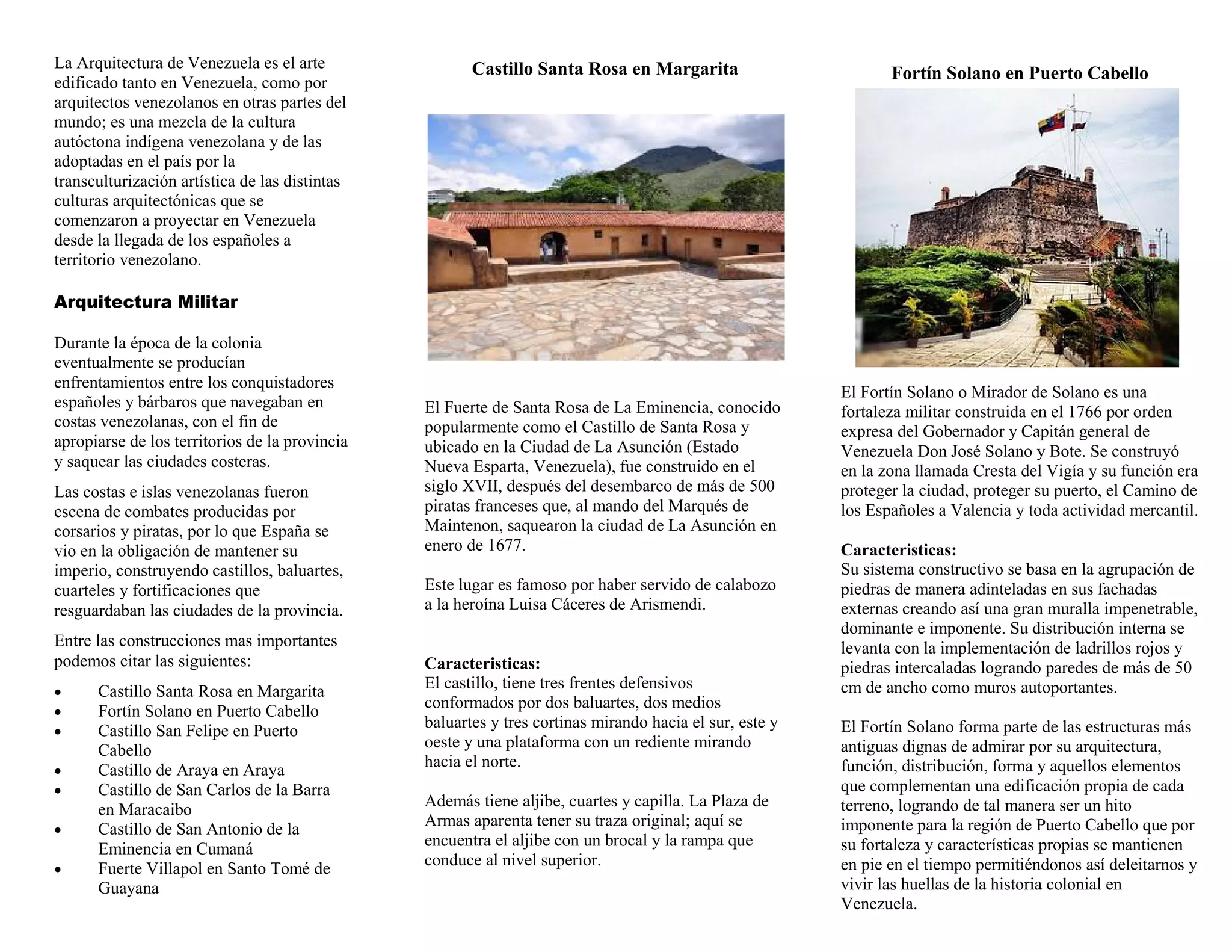 Arquitectura militar venezolana | PDF