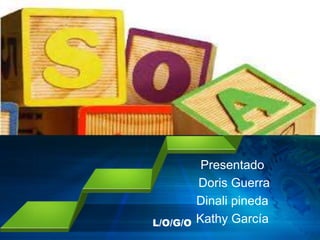 L/O/G/O
Presentado
Doris Guerra
Dinali pineda
Kathy García
 