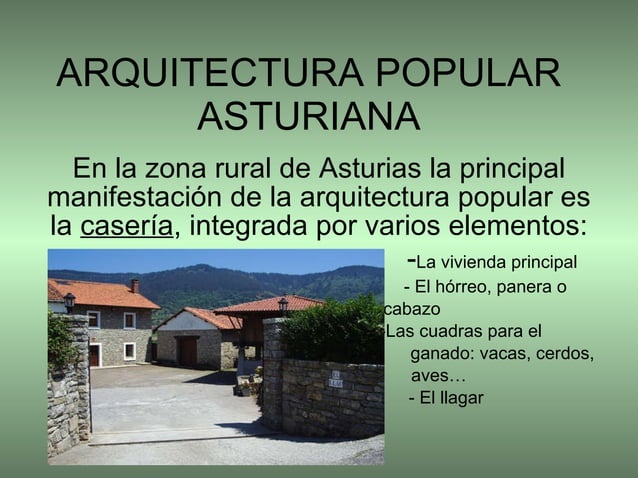 Arquitectura popular asturiana PPT