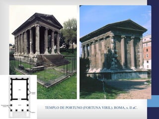 TEMPLO DE PORTUNO (FORTUNA VIRIL). ROMA, s. II aC.
 
