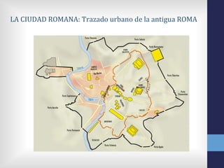 LA CIUDAD ROMANA: Trazado urbano de la antigua ROMA
 