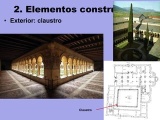 • Exterior: claustro
2. Elementos constructivos
Claustro
 