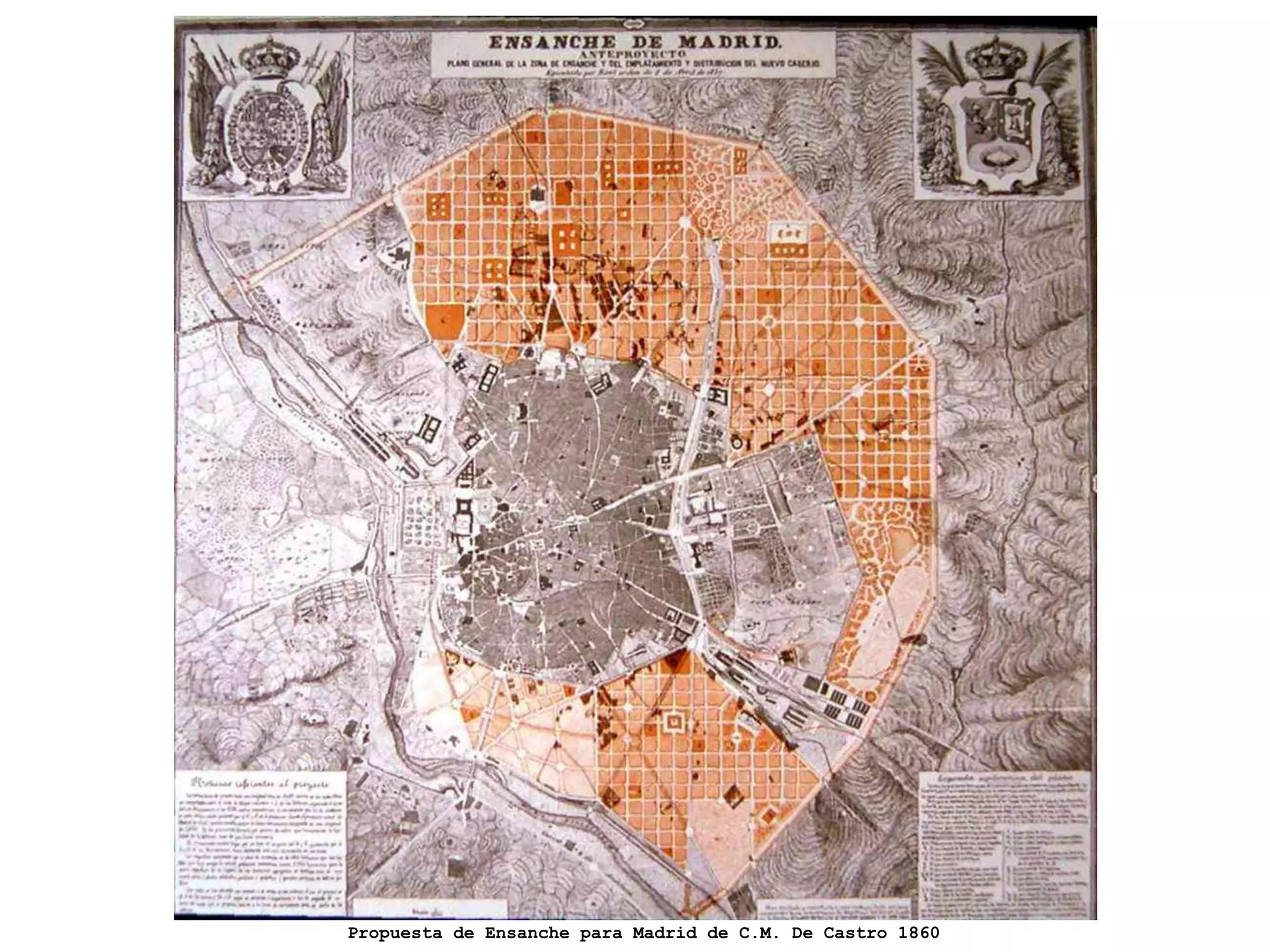 Propuesta de Ensanche para Madrid de C.M. De Castro 1860
 