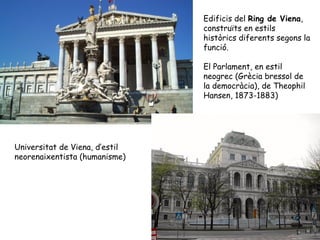 Edificis del Ring de Viena,
                                construïts en estils
                                històrics...