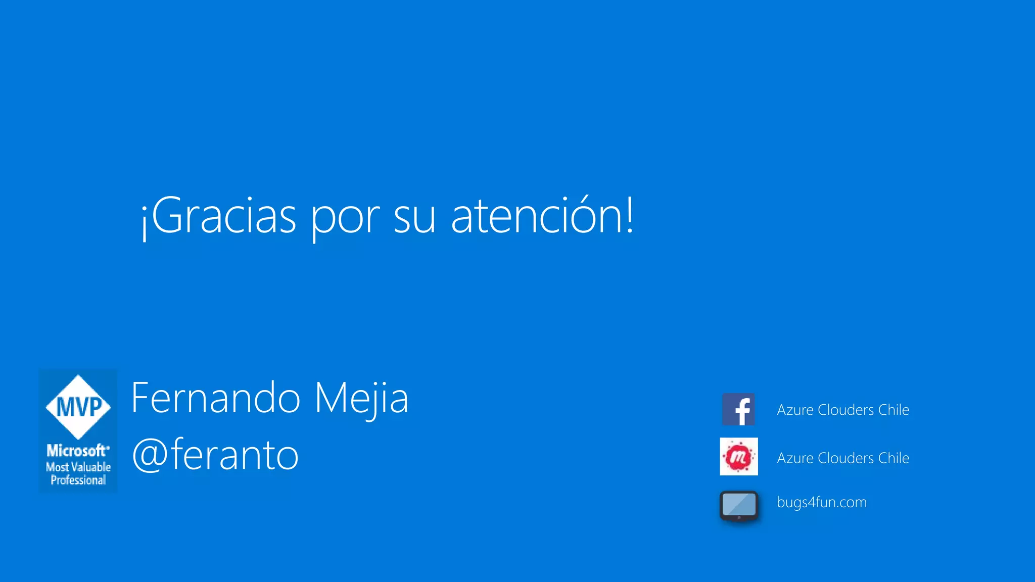 Azure Clouders Chile
Azure Clouders Chile
bugs4fun.com
 