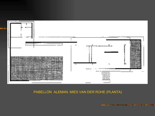 PABELLÓN ALEMAN. MIES VAN DER ROHE (PLANTA)
 