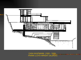 CASA KAUFMANN (1935 - 1939).
FRANK LLOYD WRIGHT (ALZADO)
 