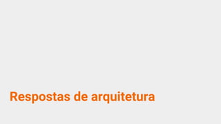 Respostas de arquitetura
 