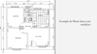 Exemplo de Planta baixa com
medições
 