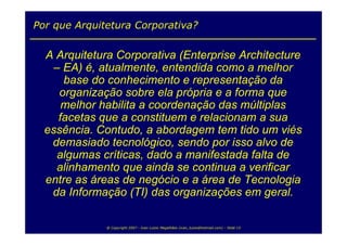 Arquitetura  Corporativa