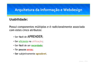 Arquitetura da Informação e Webdesign