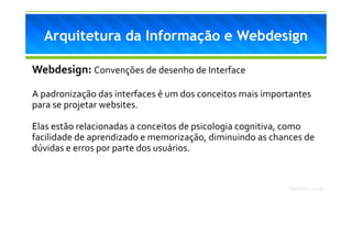Arquitetura da Informação e Webdesign