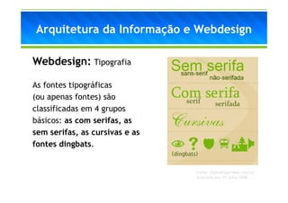 Arquitetura da Informação e Webdesign