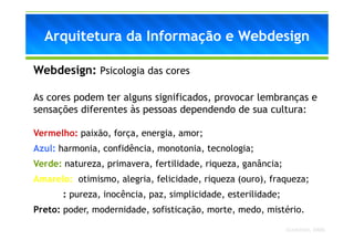 Arquitetura da Informação e Webdesign