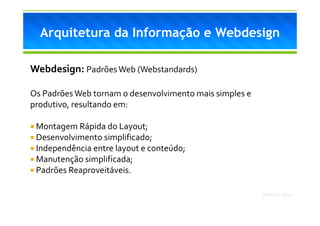 Arquitetura da Informação e Webdesign