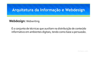 Arquitetura da Informação e Webdesign