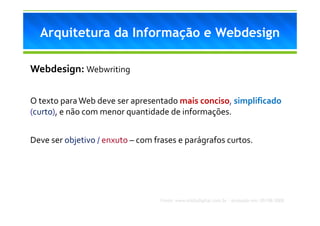 Arquitetura da Informação e Webdesign