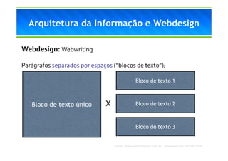 Arquitetura da Informação e Webdesign