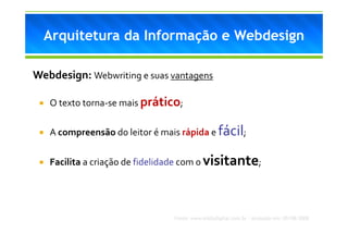 Arquitetura da Informação e Webdesign