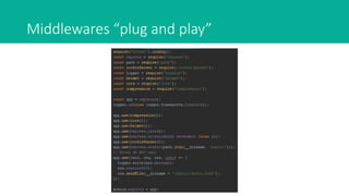 Middlewares “plug and play”
 