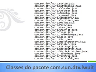 Classes do pacote com.sun.dtv.lwuit
 