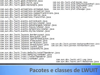 Pacotes e classes de LWUIT
 