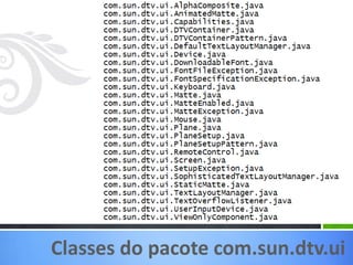 Classes do pacote com.sun.dtv.ui
 