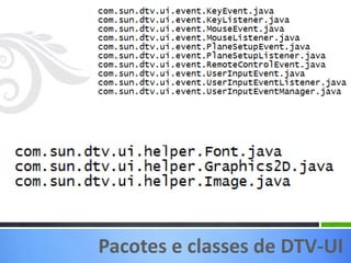 Pacotes e classes de DTV-UI
 